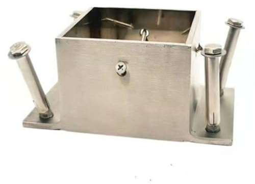 Post Base Wood to Concrete 5x5 6x6 7x7 8x8 In, Column Anchor Square Bracket for Pergola Fence Mailbox Support, Steel Silver Bolt Down Deck Post Sleeve/Holder (Size : 150x150x100mm/5.9x5.9x3.9in)