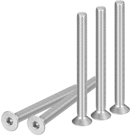 DTGN 5er Packung M8-1.25 x 90mm Sechskantschrauben mit Zylindersenk-Kopf | Senkkopfschrauben, 304 Edelstahl, Vollgewinde