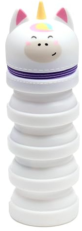 Puckator Ausziehbares Federmäppchen aus Silikon – Einhorn – süße Tiere, Weiß, ausziehbar