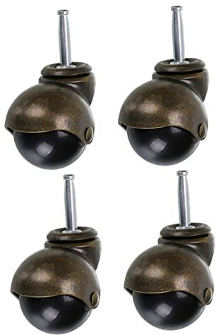 STOBOK Vintage Möbelrollen 2 Zoll (50 Mm) Verdickte Praktische Möbelräder Geräuschlos Für Büro Schreibtisch Und Zuhause 4 Stück Langlebige Robuste Lenkrollen