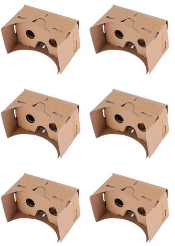 AutoSwan 6Stück 6 Brillenhartfaserplatte DIY 3D Vr Der Virtuellen Realität für -Pappe