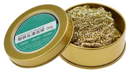 Pasta saldante elettronica, scatola per saldatura antiaderente, sfere di pulizia durevoli, design resistente alle alte temperature, detergente efficace per punti di saldatura, flusso di montaggio