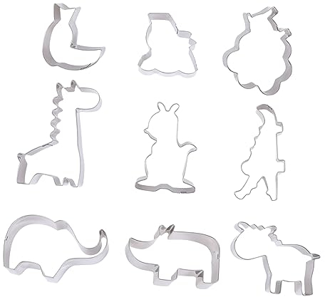 Garneck 27 Stk Ausstechformen backformen backform stollen Edelstahlform Tier-Ausstecher Edelstahl Fudge Kekse Backzubehör Festival-Backwerkzeug Karikatur einstellen Plätzchen Keksform 3d