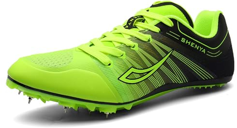 Zapatillas De Portivas para Pista Y Campo Zapatillas De 8 Clavos Atletismo Unisex,Zapatillas De Clavos Atletismo,Antideslizantes Transpirables Resistente Al Desgaste para Velocidad Sprint,35-45 EU
