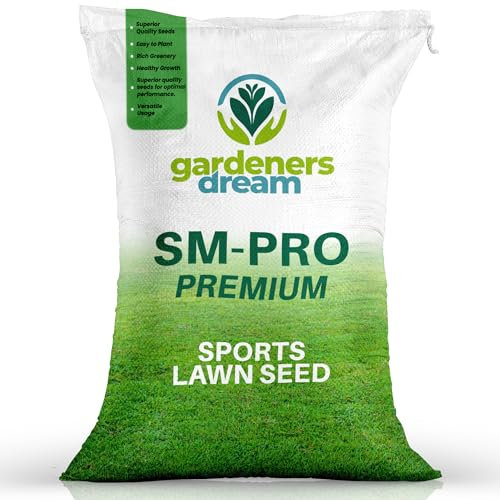 Gardener's Dream Luxury Sports Lawn Grass Seed - Fine-Blade for Pitches, Fast Germination Hardwearing Grass Seeds - Perfect for UK Climate, Tough Lawn Seed Mixture, Low Maintenance, Pet-Friendly -10kg