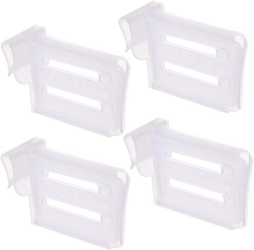 QIUATMI 4 Pcs Refrigerator Dividers, Dresser Drawer Adjustable Separators Drawer Dividers, Fridge Space Allocator Plastic Fridge Shelf Refrigerator Separators, Kitchen Bottle Can Divider Combination