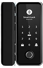 Serratura per porta in vetro Gateway WiFi Bluetooth TTLock APP Password per impronte digitali Scheda RFID Serratura per porta intelligente per ufficio scorrevole digitale elettrica (Colore : B) wisdom