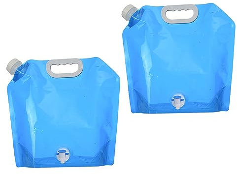 Gogogmee 2stücke Faltbare Wasser Tasche Tragbarer Wasserdichter Outdoor Wasserbehälter Für Camping Wandern Große Kapazität Leicht Und Platzsparend Für Unterwegs