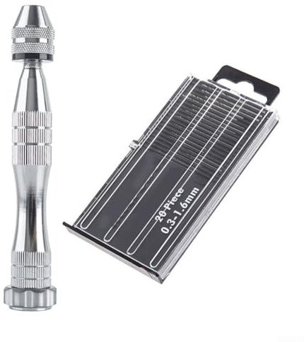 FUBESK Lot de 21 forets à main en spirale pour bois, plastique et autres matériaux