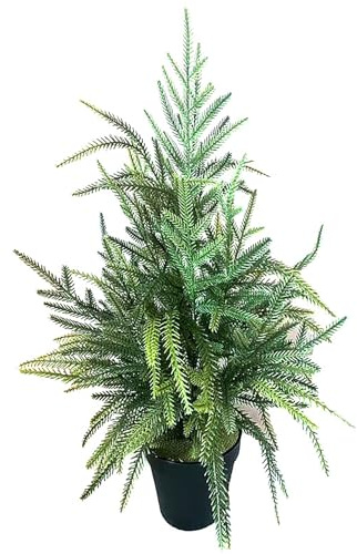 Künstlicher Norfolk-Kiefernbaum, 59,9 cm Großer Weihnachtsbaum Im Topf, Grüne Norfolk-Kiefer, Norfolk-Kiefernstämme, DIY-Kunsthandwerk, Künstliche Zedernzweige für Weihnachten,