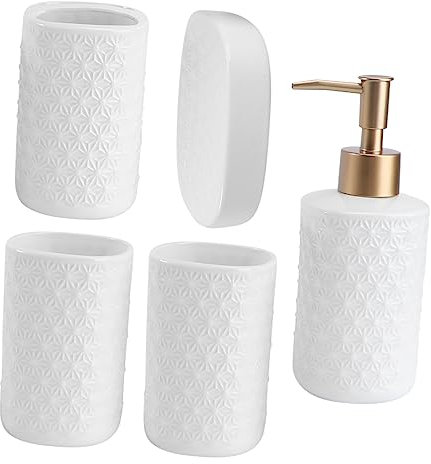 IMIKEYA Tazas De Lavado Personal Elegantes Vaso para Cepillos De Dientes Botella De Loción Accesorio Sanitario Baño Decorativo Cerámica