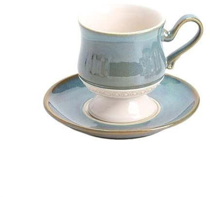 ZXFIYTBH Tasses Tasses à thé Britanniques de Haute qualité et exquises, Tasses à café, Tasses et soucoupes en céramique Vintage, Ensemble de Tasses de Luxe légères Café Boisson Tasse(Blue)
