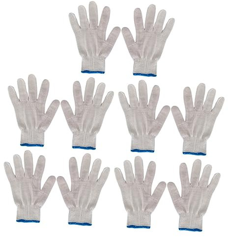 jojofuny 10pièces Gants De Coton Réutilisables Résistants à Abrasion Pour Bricolage Et Entretien Mécanique