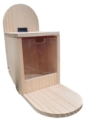 Chipmunk - Crèche pour écureuils - Récipient en bois pour noix et graines - Accessoire de jardin pour petits animaux sauvages