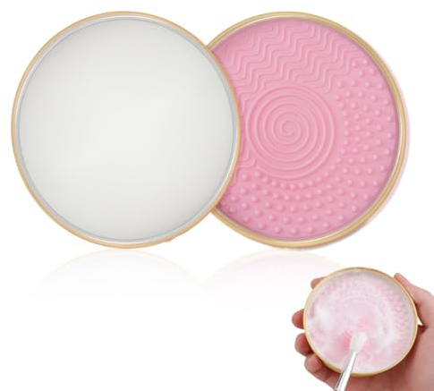 NHQZ Make-up-Pinsel-Reiniger, solide Seifenreiniger 50g, leicht zu reinigende Pinsel und Reinigungskissen, Golden