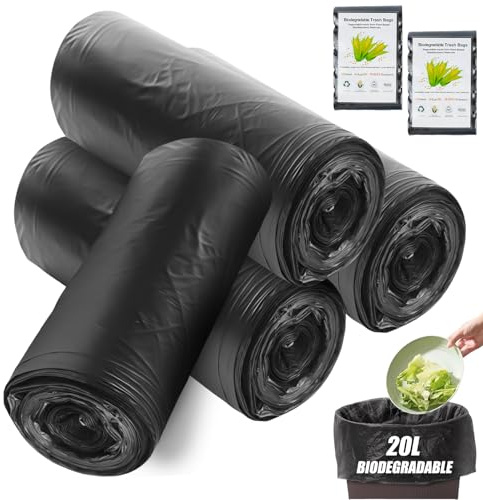 GOEDCH Toilettenbeutel Schwarz Set: 200 Stück Biologisch Abbaubare Toilettenbeutel, Beutel für Campingtoiletten, Müllbeutel für Mobile Toiletten, Campen, Wandern, Reisen, Campingtoiletten Zubehör