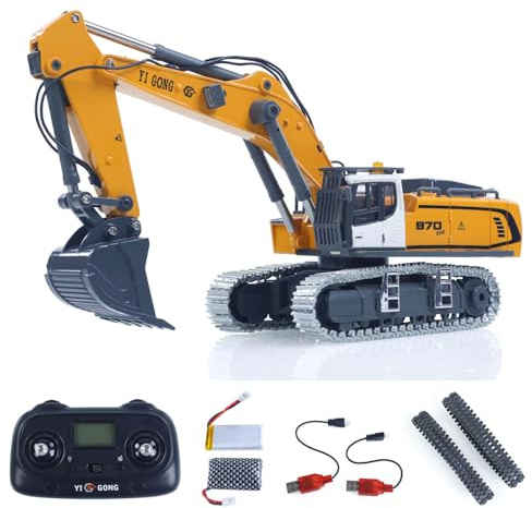 1/50 RC Kettenbagger K970, ferngesteuerte Baumaschine mit Metallschaufel