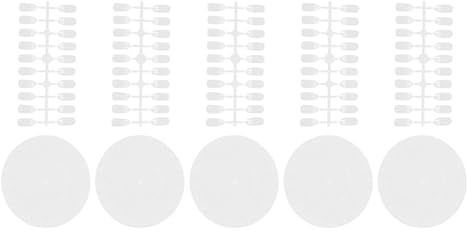 DECHOUS 5 ensembles Pratique Plateau Manucure Rond Colorées Détachables pour Apprentissage et Présentation Salon Onglerie