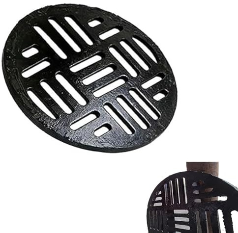 MACAGGTNTU Cubierta De Drenaje De Zanja De Hierro Fundido 30cm 40cm 50cm Redonda Rejilla Desague Rejilla De Drenaje De Canal Para Patio, Parque Y Jardín(20cm (8))
