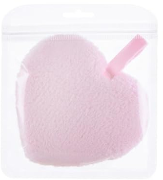 INOOMP Dischetti Struccanti Lavabili 3 Pezzi Rosa Forma Cuore per Pulizia Viso e Rimozione Make Up Donna