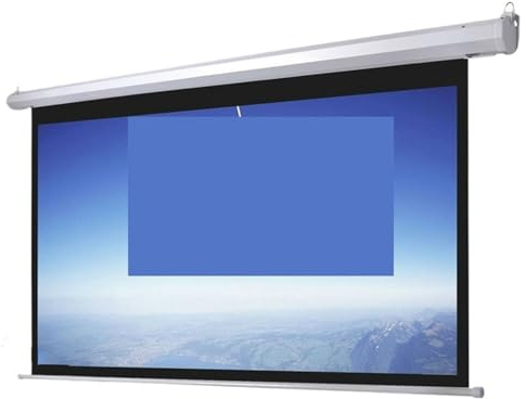 Schermo for proiezione HD motorizzato 16:9 da 120 pollici, schermo for proiezione elettrico bianco opaco 3D Ready con telecomando