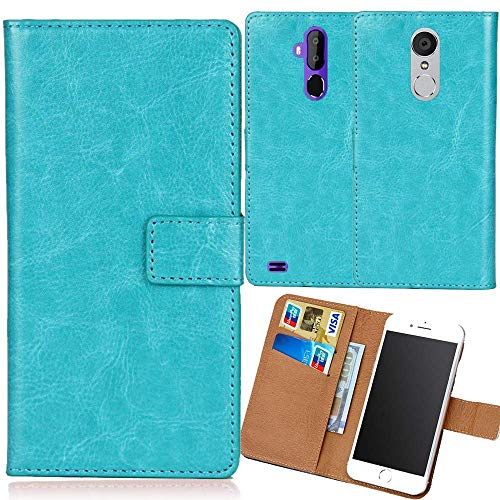 Dingshengk Blau Premium PU Leder Tasche Schutz Hülle Handy Case Wallet Cover Etui Ledertasche Für Maze Blade 4G Phablet 5.5