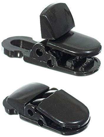 Paracord Planet Badge Clips – 33mm X 13mm Clip (Black) – Lanyard Cording – ID Card Name Tag Badges