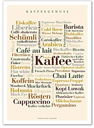 Deine Wörter Poster Kaffee (50x70 cm)