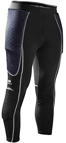 Mcdavid 7746 - Pantaloni da Portiere a Compressione con Imbottitura Esagonale, 3/4, per Protezione e Supporto per Fianchi e Cosce, Ideali per Il Calcio (Una Coppia)