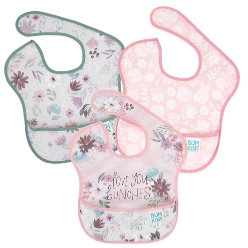 Bumkins SuperBib® (6-24 Monate) (3-er Pack) - Love You Bunches, Floral, Lace