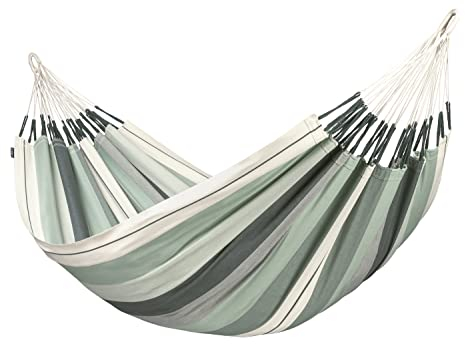 LA SIESTA® Modesta Olive - Klassische Doppel-Hängematte aus Bio-Baumwolle