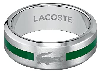 Lacoste Bague pour Homme Collection BASELINE en Acier Inoxidable - 2040083G