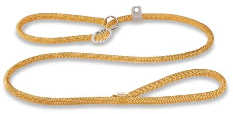 Wolters Moxonleine K2 Hundeleine Nylon Hunde Leine Aqua S-M (Curry gelb, 13mm)