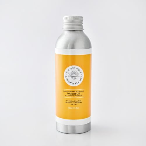 Dansk olja för trä 150 ml naturligt polymeriserad linfröolja VOC-fri och miljövänlig skärbräda oljeslaktarblocksolja | Fungerar som stativolja för oljemålning | livsmedelssäker träförseglare