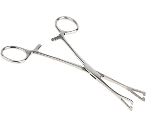 Waiecnksa Pinza de apertura triangular para perforación, herramienta de acero inoxidable para piercing corporal, para oreja, labio, nariz, lengua