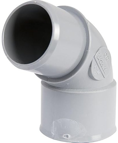 Raccord PVC gris coudé 67 degrés30 - Diamètre 100 mm - Simple emboîture - Nicoll