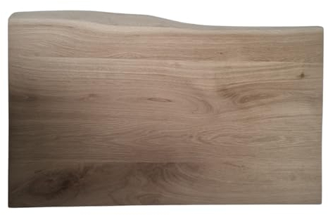Waschtisch Eiche Platte Natur Holzplatte massiv Holz Aufsatzbecken Waschbeckenplatte Naturkante 100 cm Lang Neu