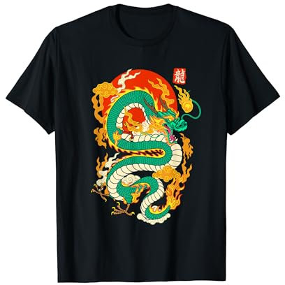 Nouvel An chinois 2024, signe du zodiaque dragon vintage hommes femmes T-Shirt