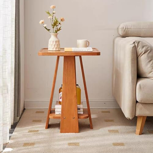 LIBINUP YANFACAI - Mesa auxiliar moderna para sala de estar, dormitorio, oficina en casa, casa de campo (45 x 45 x 60 cm, color madera de cerezo)