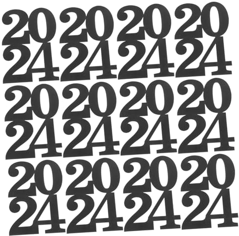 PLAFOPE 12stücke Glitzer Abschlussfeier Doppelseitige Dekoration Für Vasen Partys Hochzeiten Und Fotorequisiten Bunte Schimmernde Papierschilder Für Kreative Anlässe