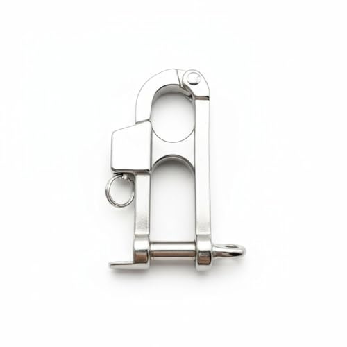 QualiTime Quick Release Snap Shackle - 316 Stainless Steel Quick Release Shackle, Fixed Bail Snap Shackle for Sailing, Camping, Gym, Pets, Surfing, Diving, Fishing, 21 * 100mm