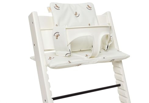 Jollein Sitzverkleinerer für Kinderhochstuhl - Nostalgic Ride - 27x45x2cm - Schaukelpferden
