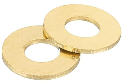 QUARKZMAN M2 Rondelle Plate, 300 Pcs Rondelles Plates à Anneau en Laiton 5mm OD 0.4mm Épais Joint d'Étanchéité en Métal pour Vis, Boulons, Écrous