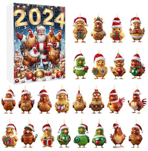 2024 Adventskalender | Küken-Weihnachts-Countdown-Kalender | Adventskalender | Sammlerstück Spielzeug Figuren Geschenk Für Kinder