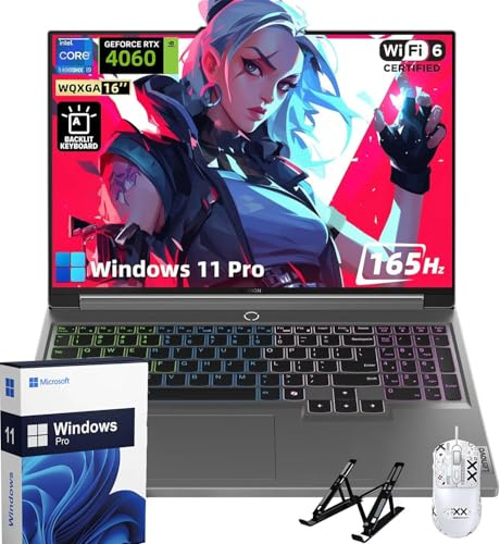 Lenovo Legion 5i Gaming Laptop - 16 165Hz Display, Intel Core i9-14900HX CPU, NVIDIA GeForce RTX 4060, RGB Backlit Keyboard, Win 11 Pro, w/Accessories (64GB DDR5 RAM | 2TB SSD)