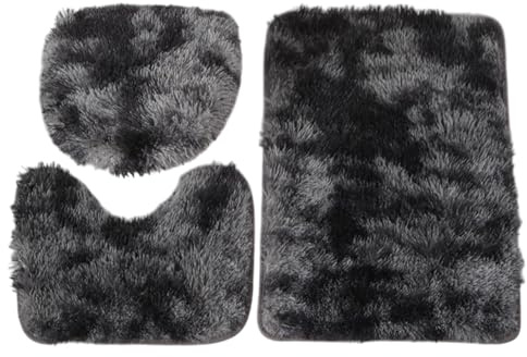 Juego de alfombras de baño – Alfombra de baño con teñido anudado | Alfombra de baño lavable con parte inferior antideslizante, alfombra de baño 3X alfombra de baño para niños mayores, alfombra de baño