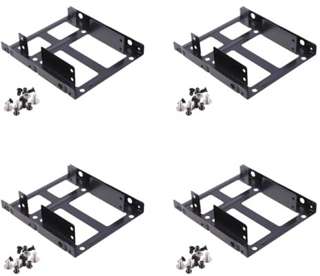 Lbvzxkad 4X Double Layer SSD Metal Frame 2.5 to 3.5 Internal Mounting Computer SSD Hard Drive Dual Desktop Converter Bracket