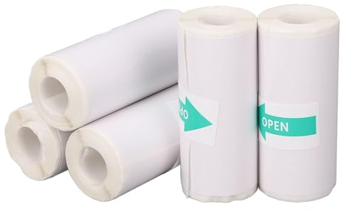 Papel de Impresión Instantáneo de Cámara de 10 Rollos para Niños, Rollos de Papel de Pegatina Térmica de 57x25 Mm, para la Mayoría de la Cámara de Impresión Instantánea