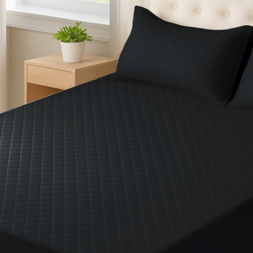 CYCMACO Protector Colchón Impermeable 160x200cm, Transpirable Anti Ácaros Cubrecolchon, Extra Profundo, Elástico En Todo El Contorno, Lavable, Protección Incontinencia Y Sudor, Negro