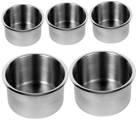 Cabilock 5piezas Portavasos de Acero Inoxidable para Coche Mesa y Respaldos Fáciles de Instalar y Desmontar Duraderos y Resistentes